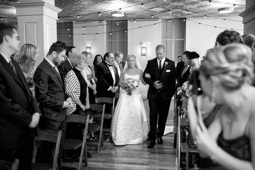 Wedding ceremony at Olde Bar Philadelpia.